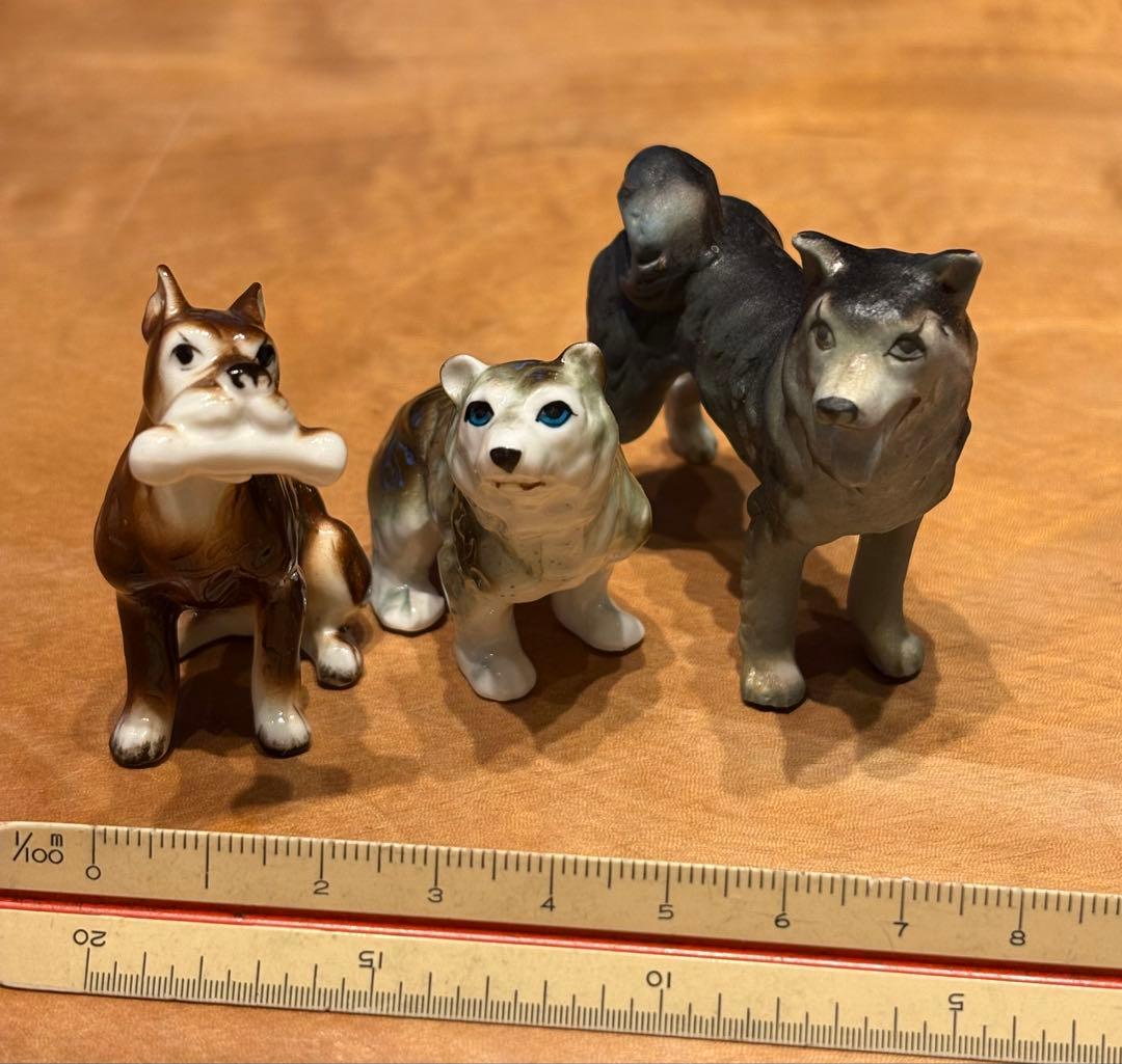 アニマルミニチュア陶器　アンティーク置物