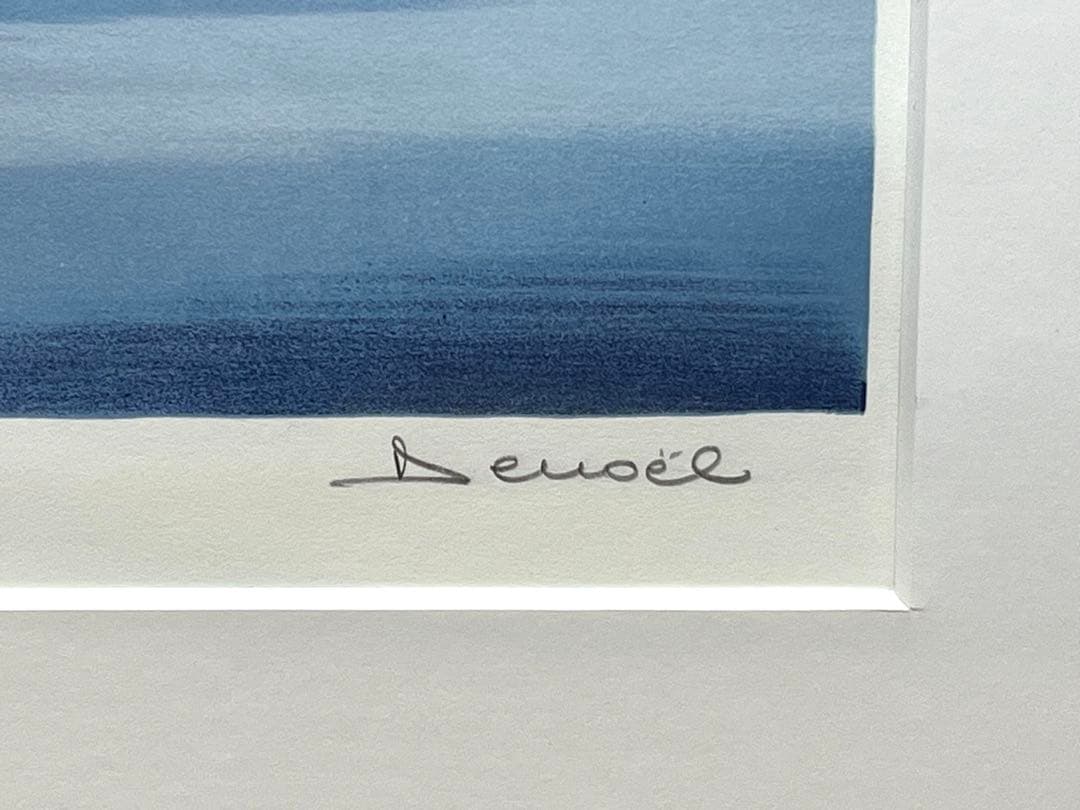 真作保証 リトグラフ 版画 デノエル「マグリットの幻想」 サイン有り /ドノエル