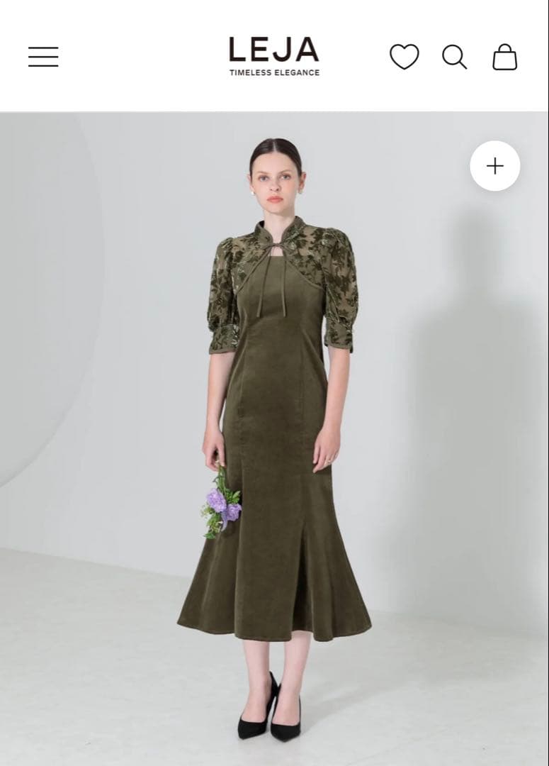 エリー【未使用】LEJA 花柄ボレロセットアップマーメイドワンピースドレス