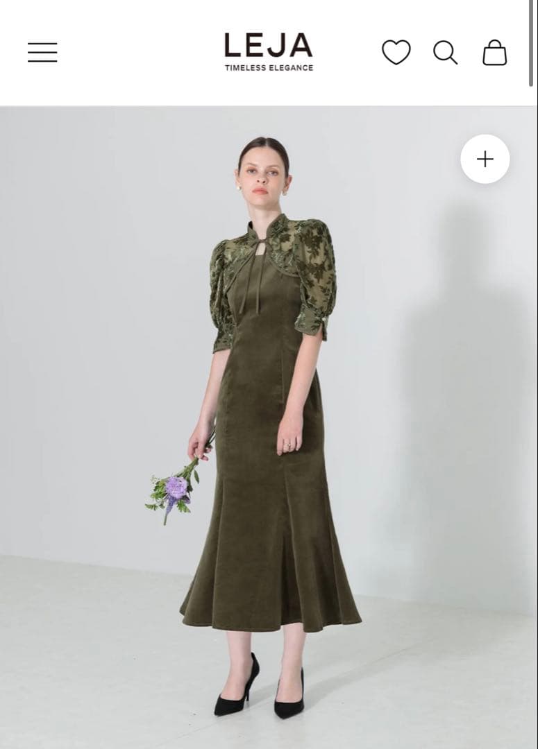 エリー【未使用】LEJA 花柄ボレロセットアップマーメイドワンピースドレス