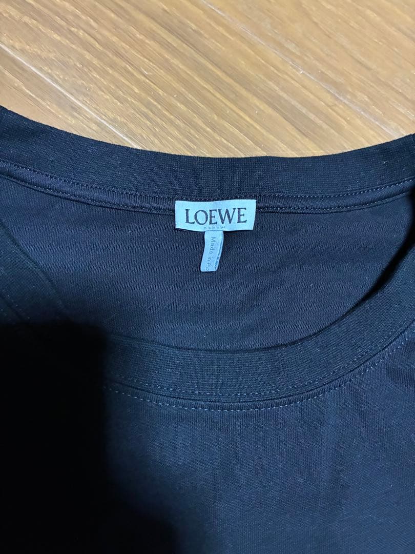 LOEWE アナグラム　ポケット　Tシャツ　ブラック　XL