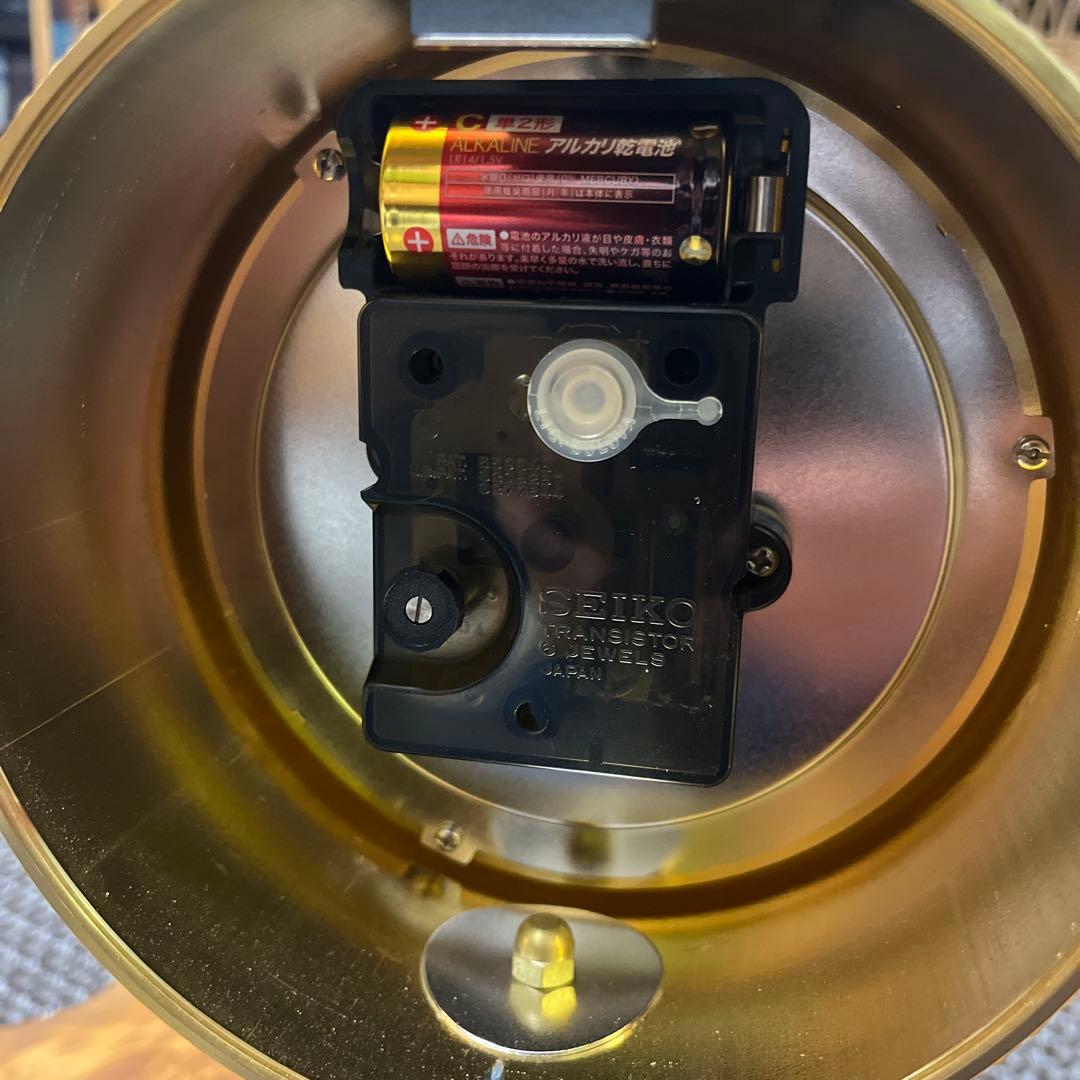 SEIKO 置き時計　ミッドセンチュリー　ゴールド調　新品未使用品