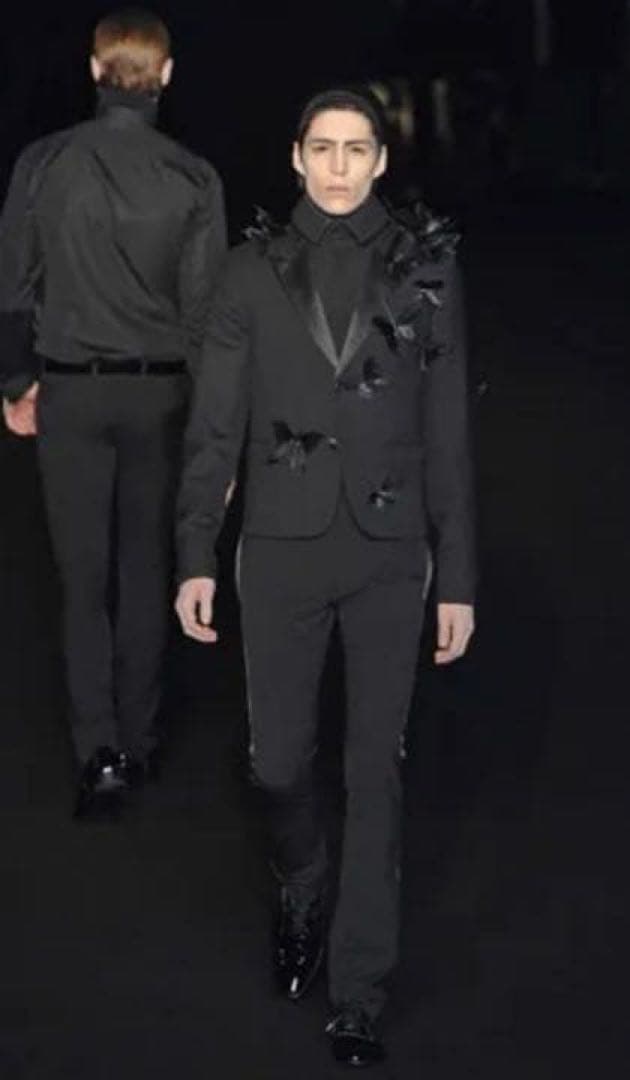 ディオールオム 2008AW クリスヴァンアッシュ バタフライレザーブローチ