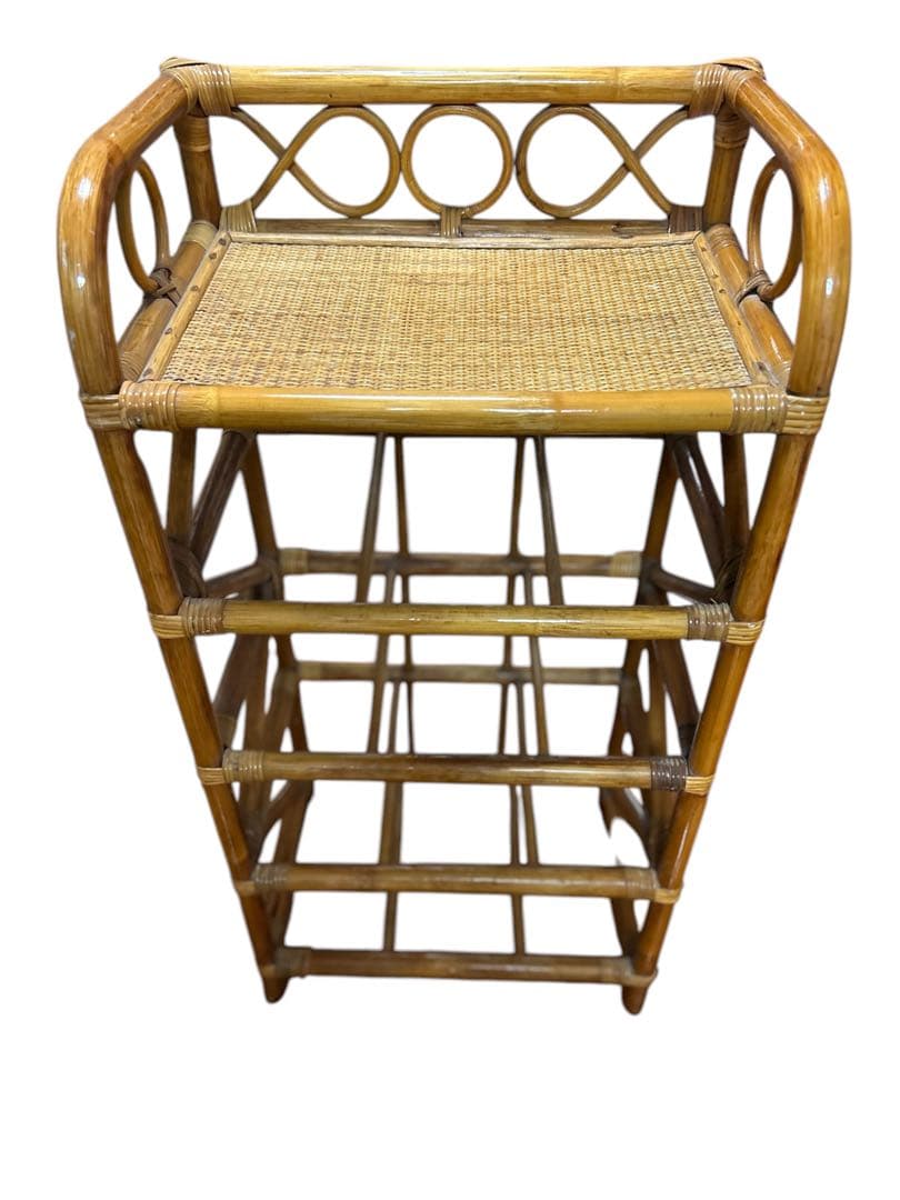 昭和レトロ ラタンチェスト 4段 引き出し箪笥 古家具 ビンテージヴィンテージ