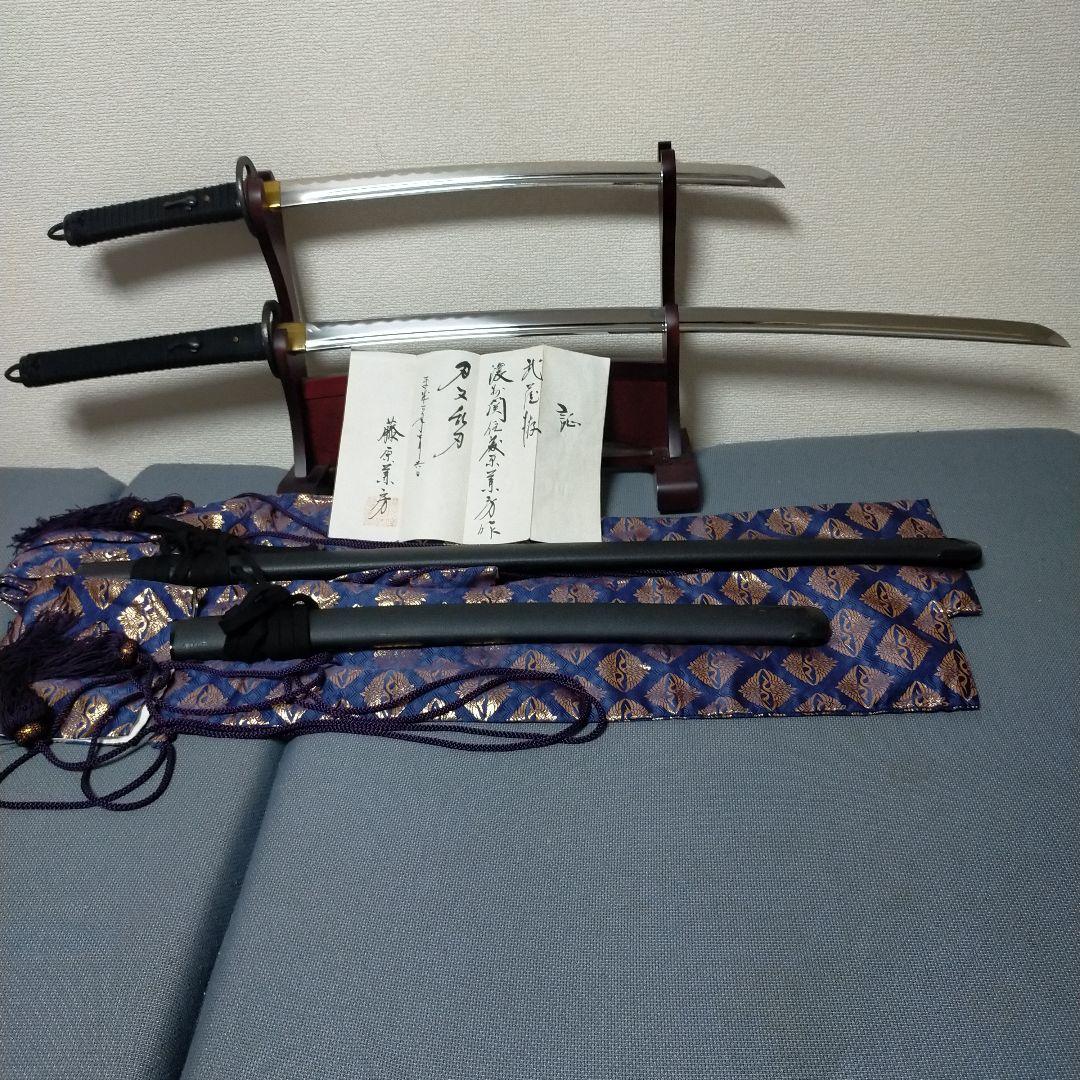 居合刀　模造刀　武蔵拵　藤原兼房 宮本武蔵　日本刀　刀剣　鉄鍔　刀袋