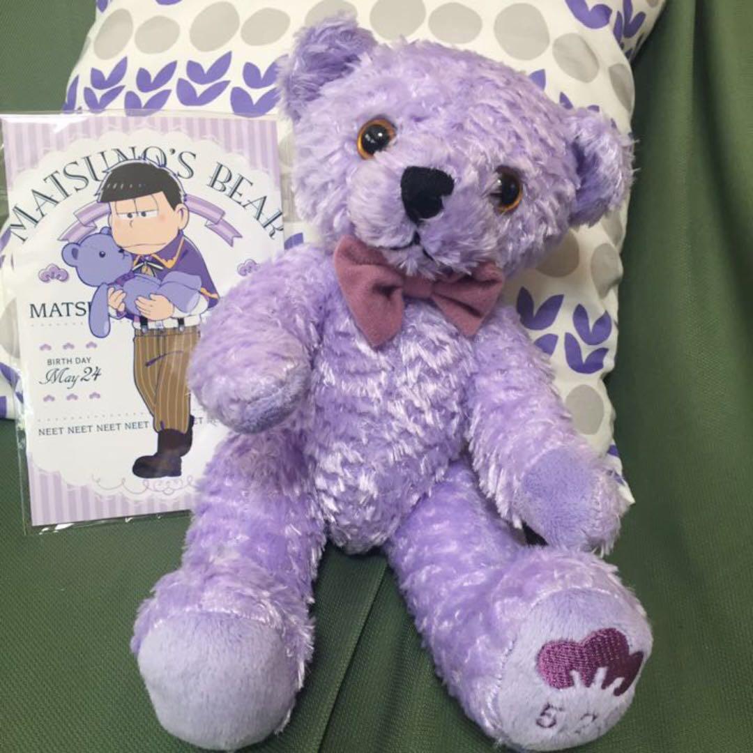 美品 おそ松さん テディベア 全セット 缶バッヂ ポスカ付き くま松さん