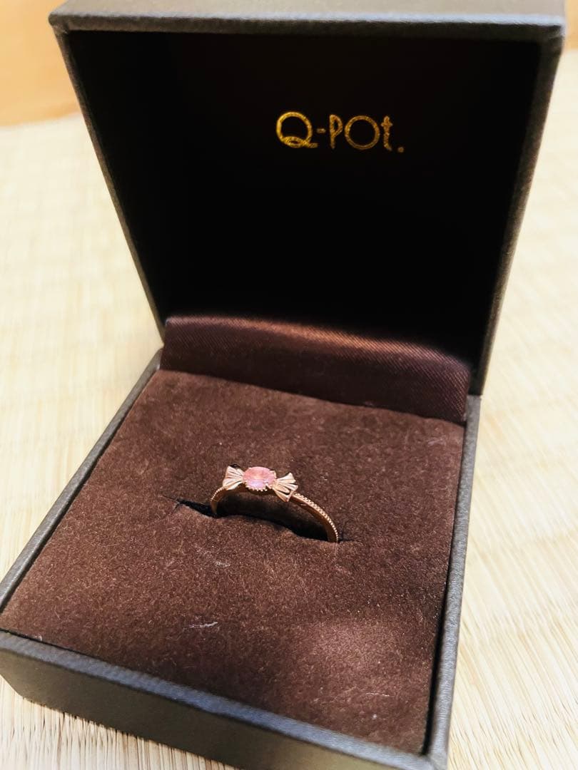 Q-Pot. プチキャンディリング K10 ピンクトルマリン 9号 販売終了品
