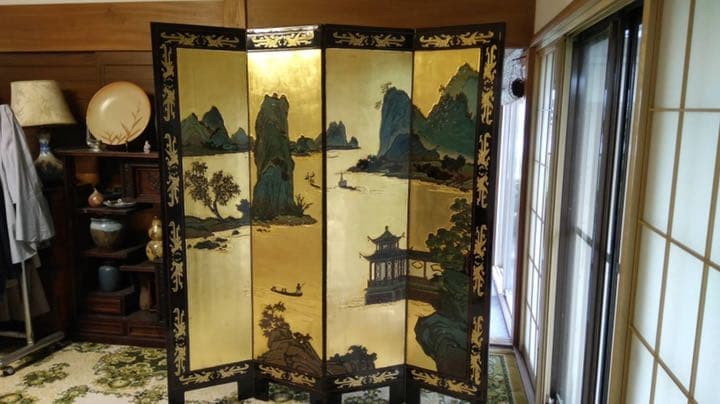 中国アンティーク物 屏風 ★直接受け取りも可能です★