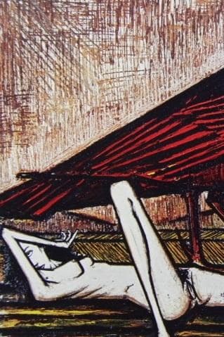 ベルナール・ビュッフェ「LES OISEAUX-L'oiseau rouge」