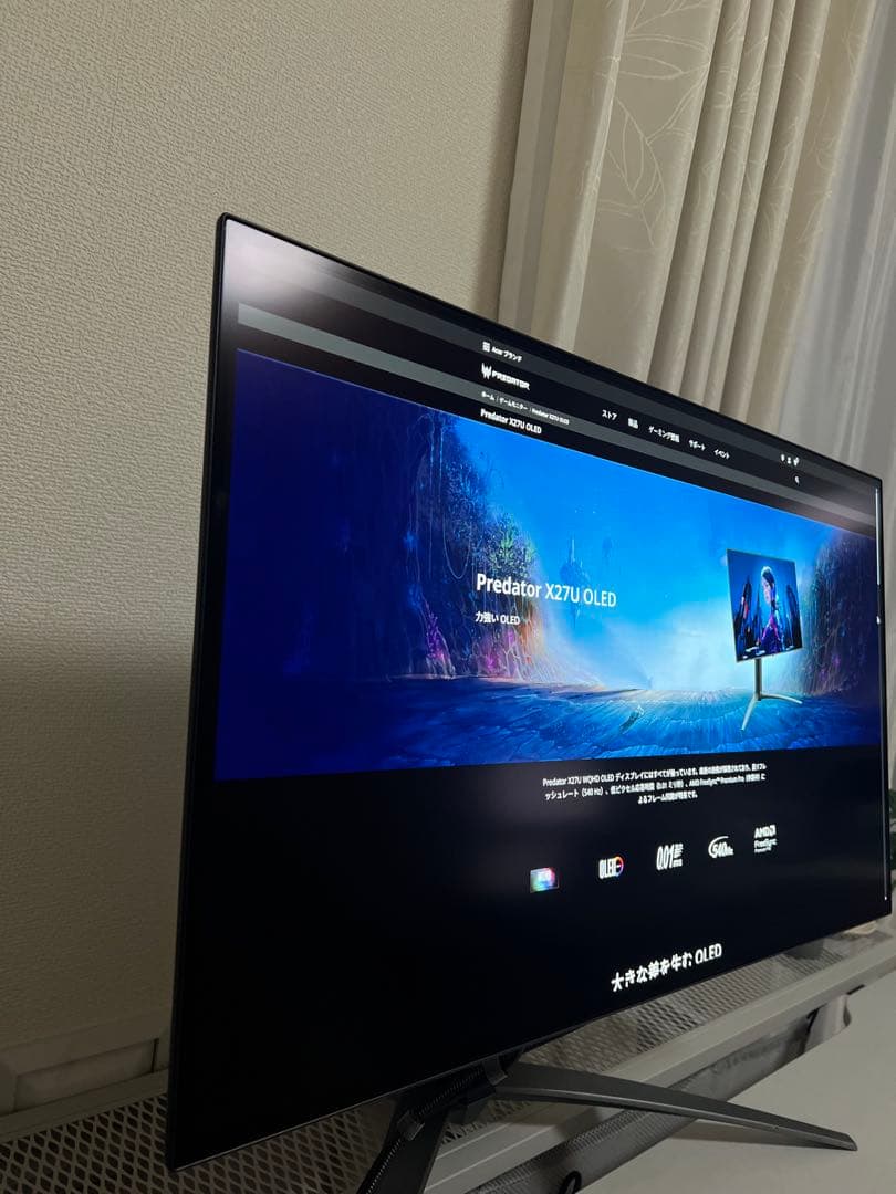 OLED ゲーミングモニター Acer Predator X27U 27インチ