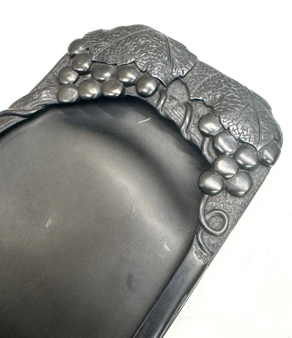 【未使用品】甲州雨畑硯　秀峰作　葡萄硯　書道具