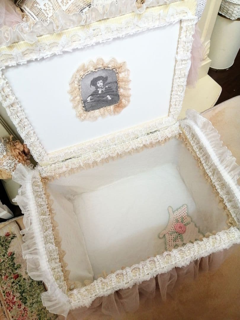 大きな貴婦人パニエ♡薔薇♡ドレッシー♡小物入れ♡収納♡