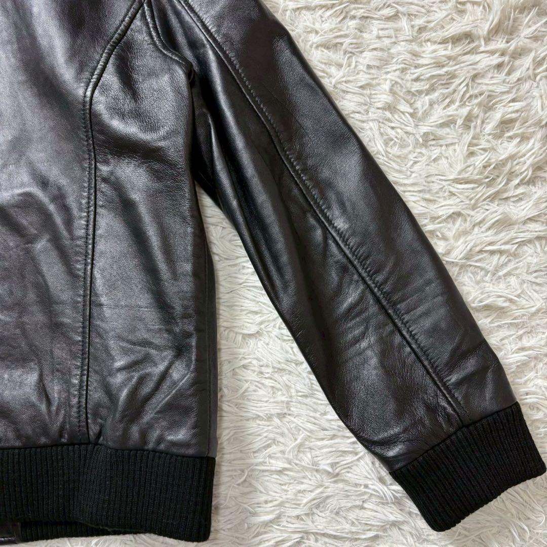 【極美品】LIUGOO シープスキン レザージャケット　L ブラック