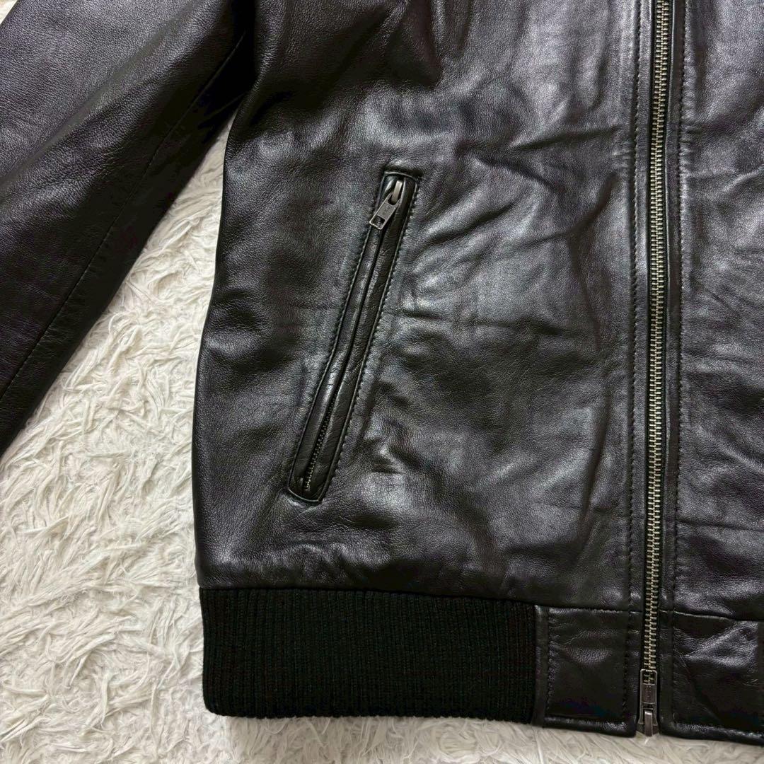 【極美品】LIUGOO シープスキン レザージャケット　L ブラック