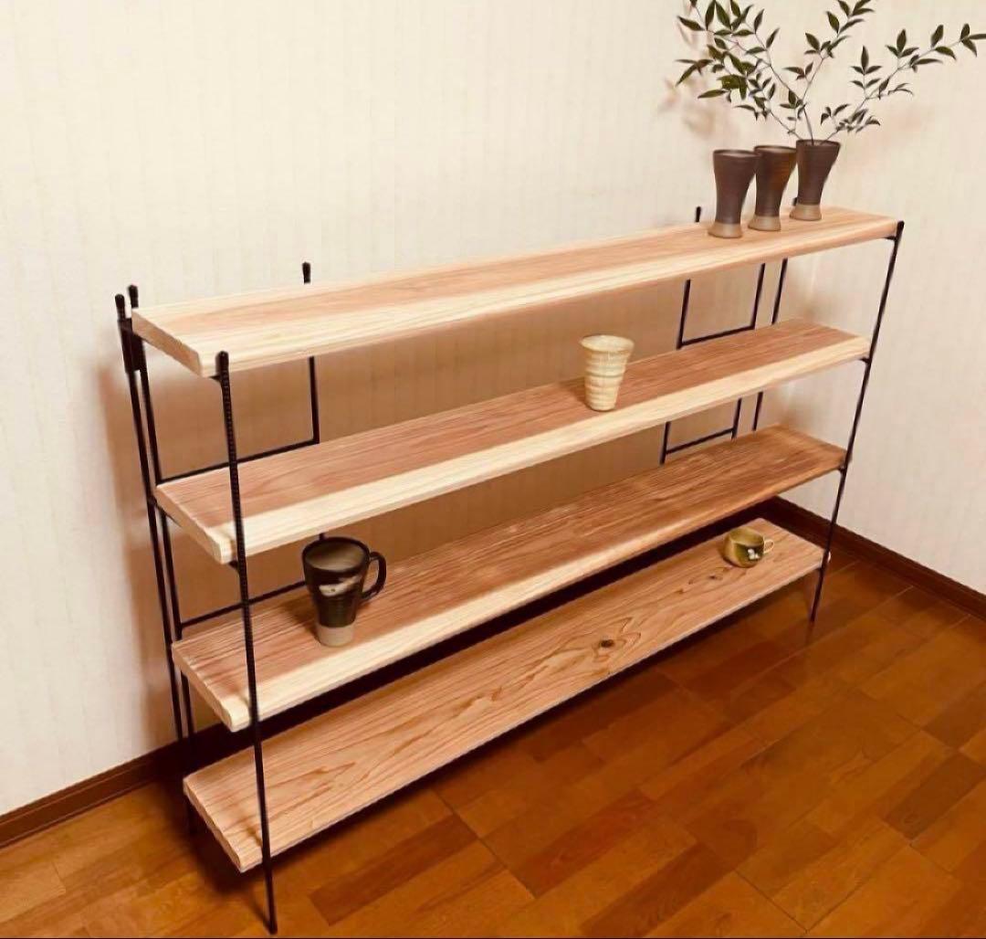 な　手作りアイアン家具 折り畳みラック西海岸インテリア 鉄脚のみ3点