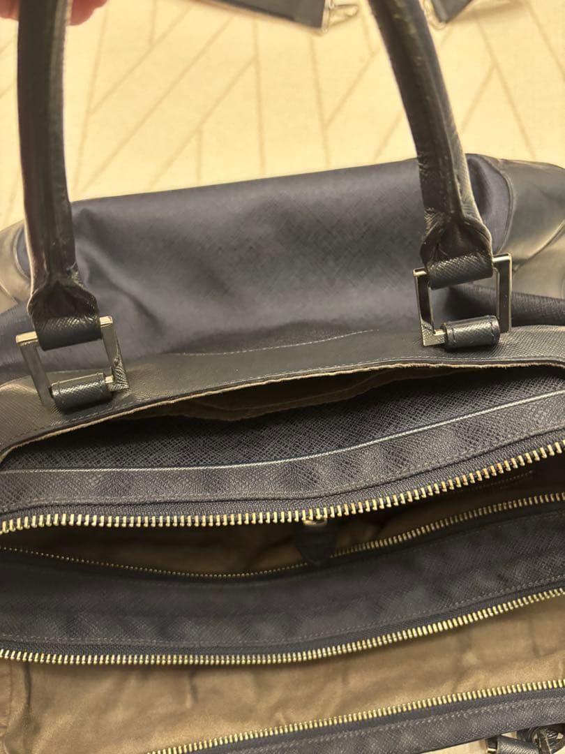 【定価60,000円程度】ネイビーペッレモルビダブリーフバッグ2室タイプ
