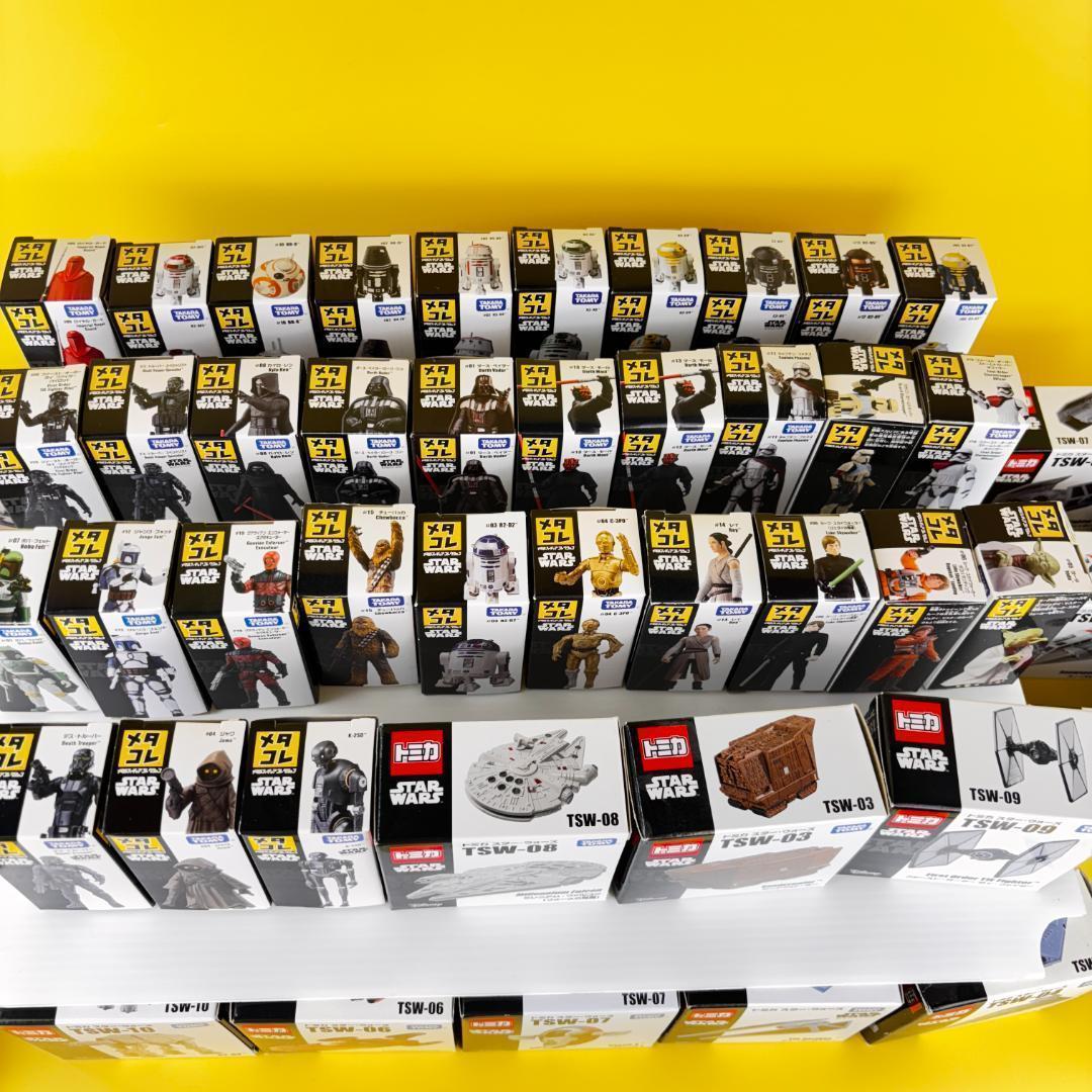 スターウォーズ メタコレ55個 人物他33体・乗り物20台・プレート2個 トミカ