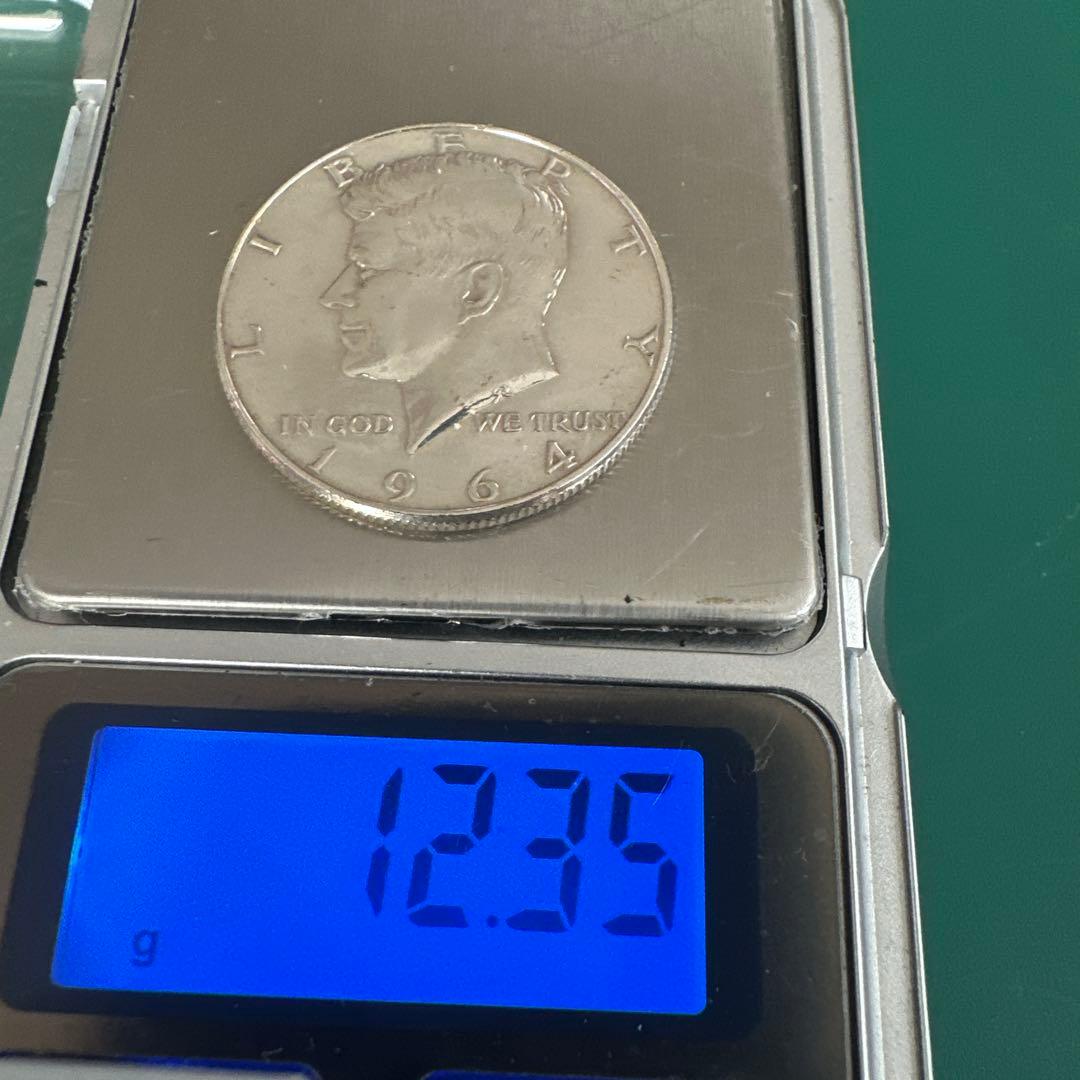 アメリカ　ケネディハーフダラー銀貨　1964年 品位:銀90%