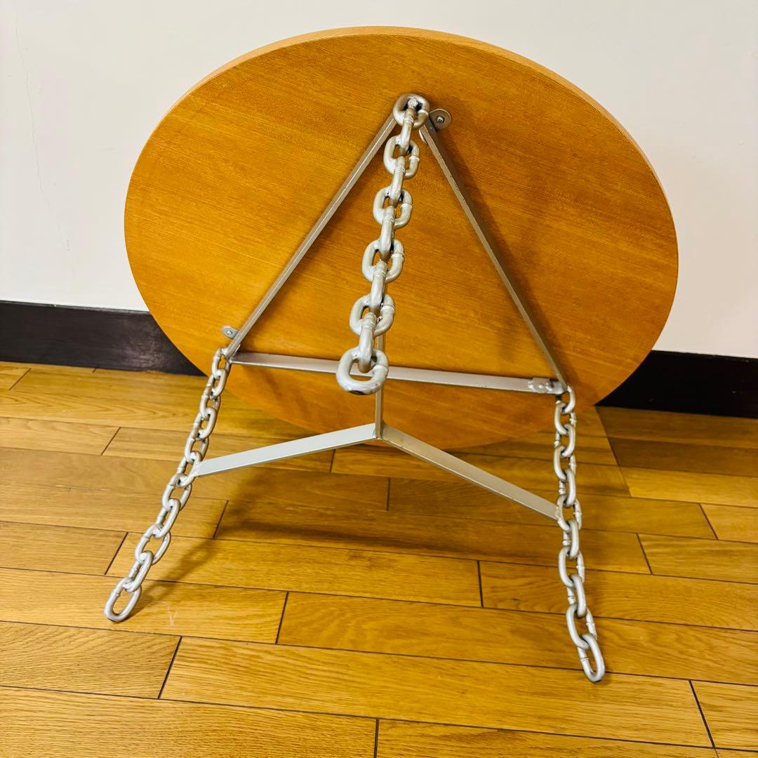 【希少品】　アンティーク　鎖脚　丸テーブル　ちゃぶ台　ユニーク　送料込み