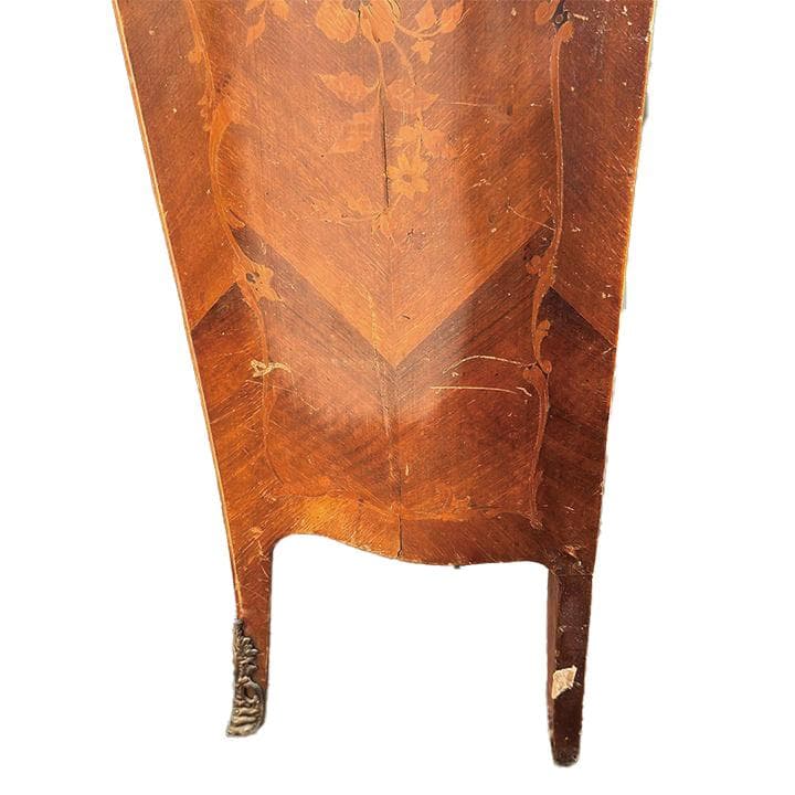 送料無料 ウルグアイ製 象嵌 机 チェスト ライティングビューロ 猫脚 鍵付 ①