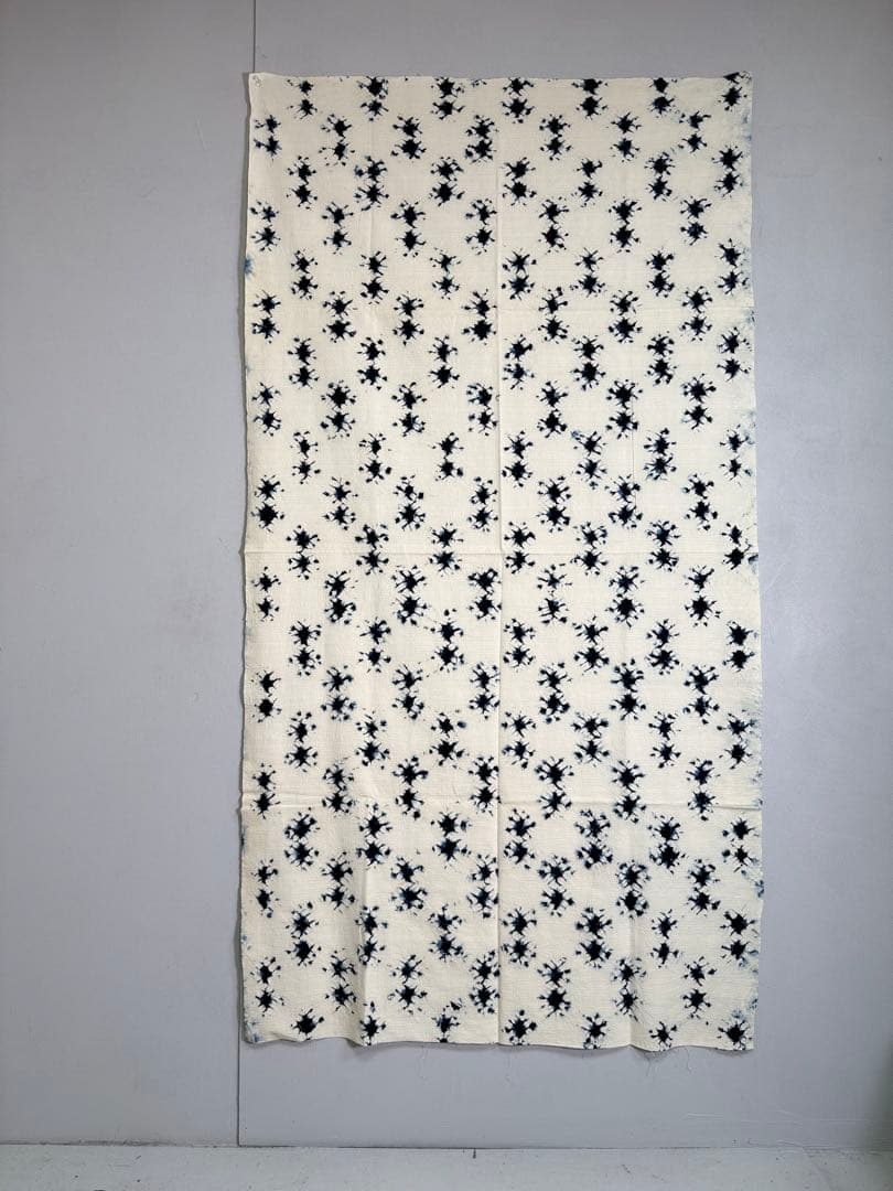 N35「有松鳴海絞り」藍染作家 片野かほり 国産天然藍染 個展出品作品布 古布