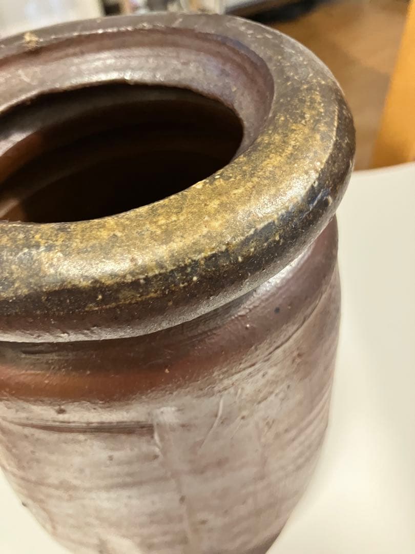 備前焼　るい座花入　茶道具　花壺