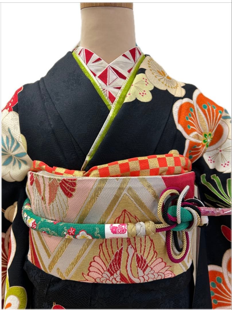 ふ25 振袖フルセット　振袖セット　 成人式　振袖　正絹　レトロ