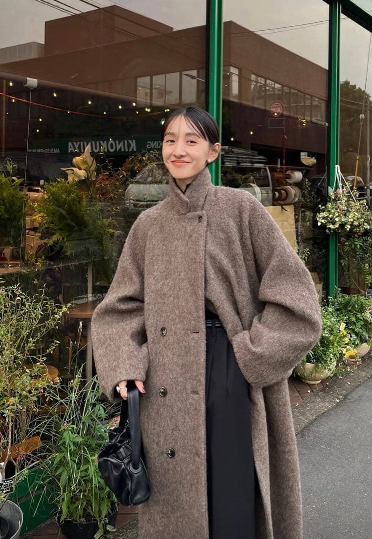 【CLANE】ダブルウールロングコート