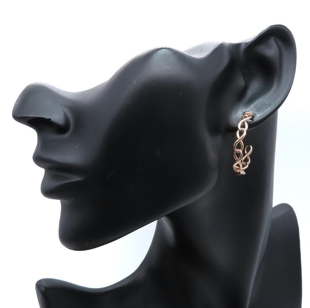 セール❣ティファニー ピンクゴールド メタル インフィニティ フープ ピアス