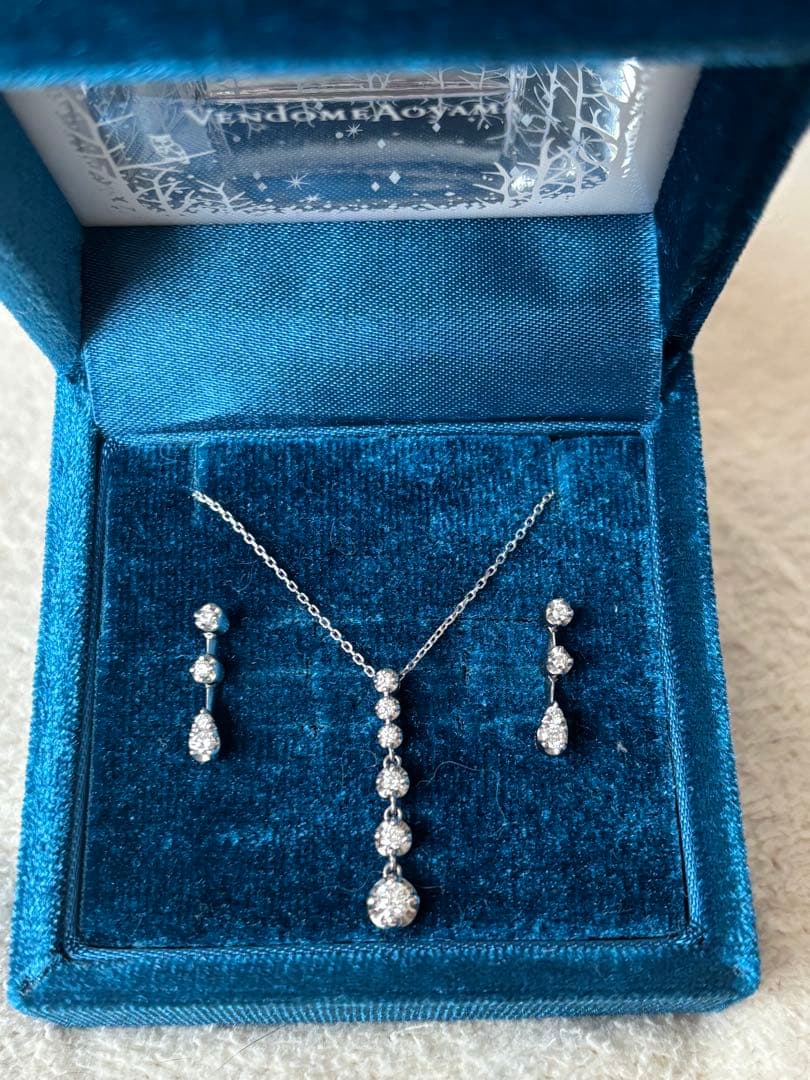 ヴァンドーム青山 プラチナ ダイヤ ネックレス ピアス