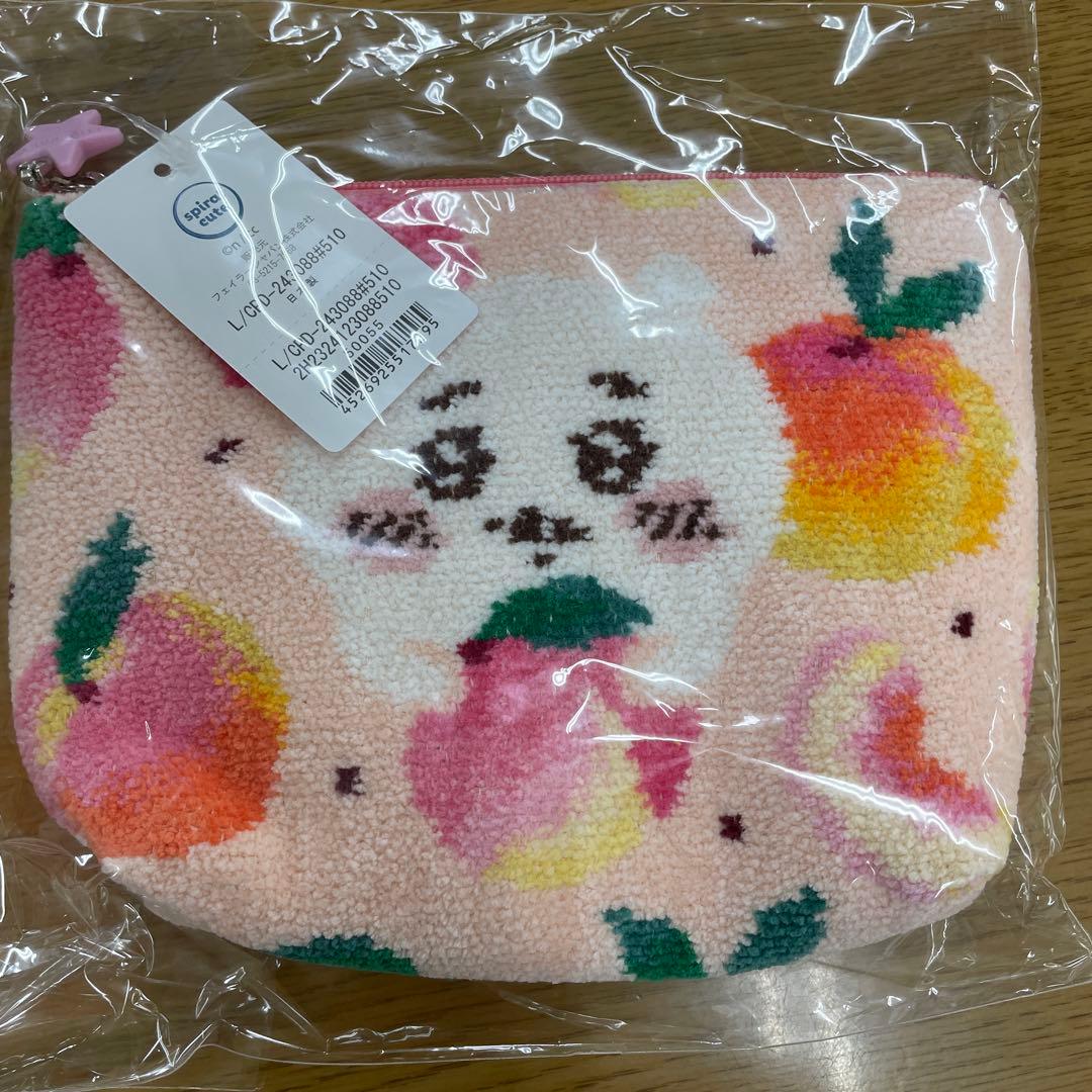 FEILER ちいかわ フェイラー　ピーチドット　ポーチ大　新品
