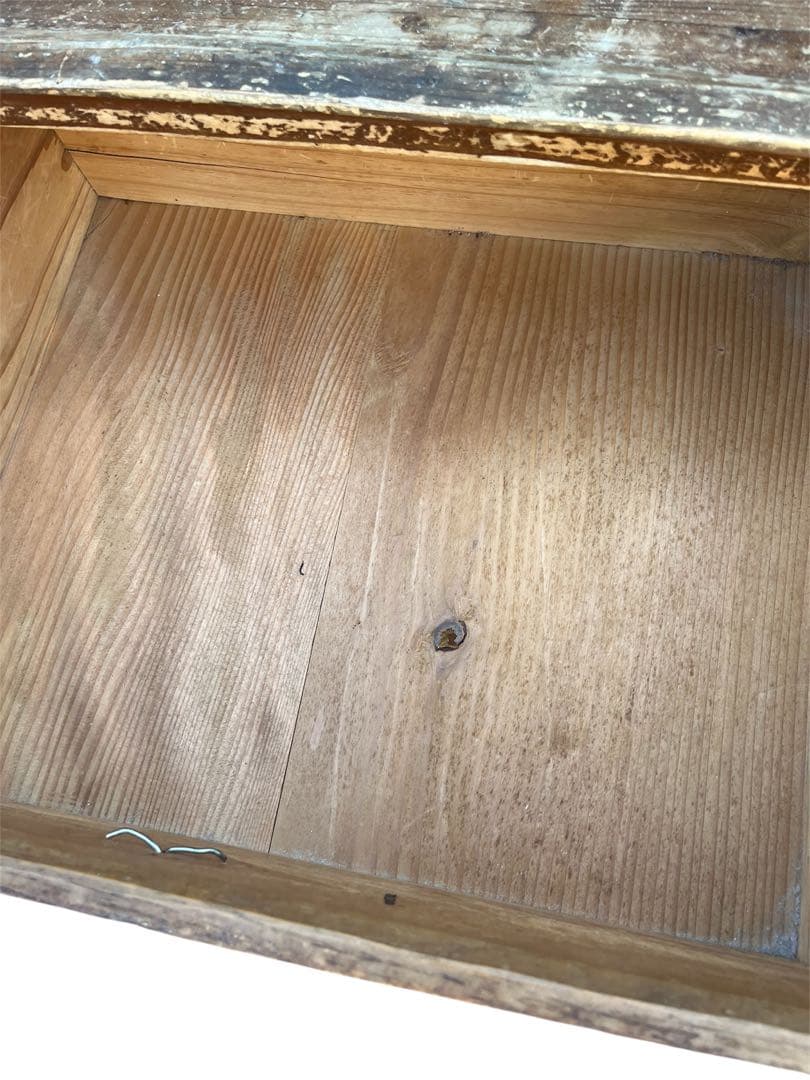 古道具昭和レトロ木製4段タンスチェスト4段棚 ビンテージ当時物ブロカント引き出し