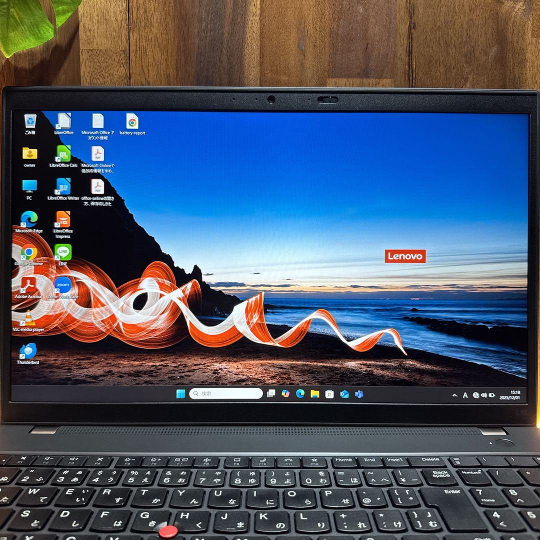 美品2022年式‼️ThinkPad L15☘i5第12世代☘ノートパソコン