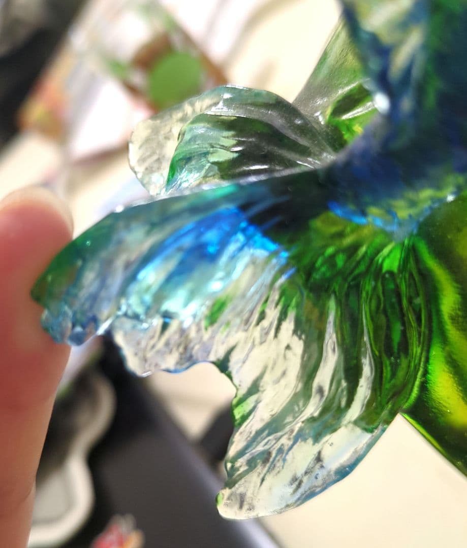 ガラス工芸★泳ぐ金魚の置物