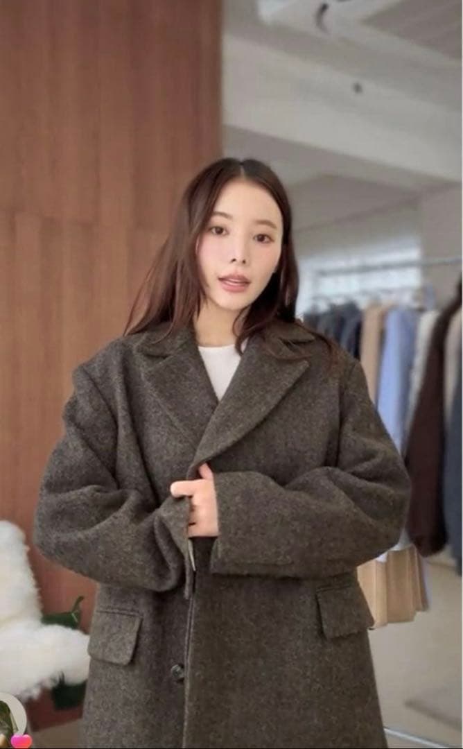 RIELLE RICHE リエル Wool Jacket Coat(Brown)