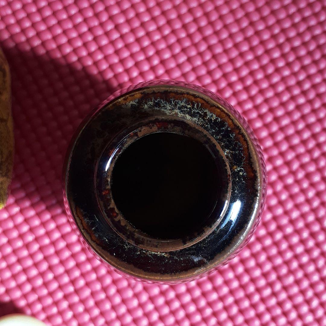 茶道　片よせ茶入れ　桶谷定一作