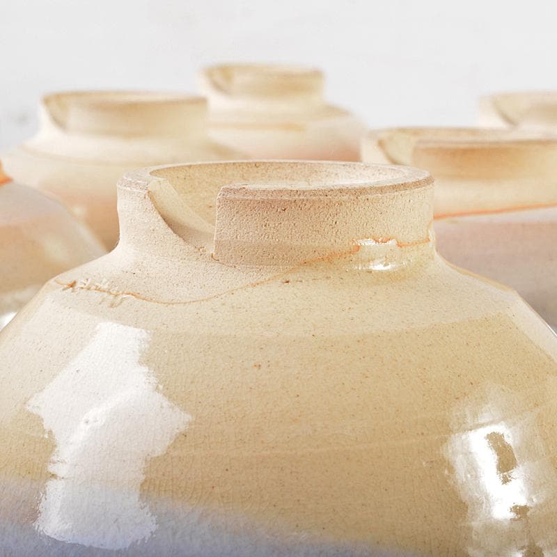 茶道具　萩焼　玉村松月作　数茶碗　十客　共箱　M　R7529B