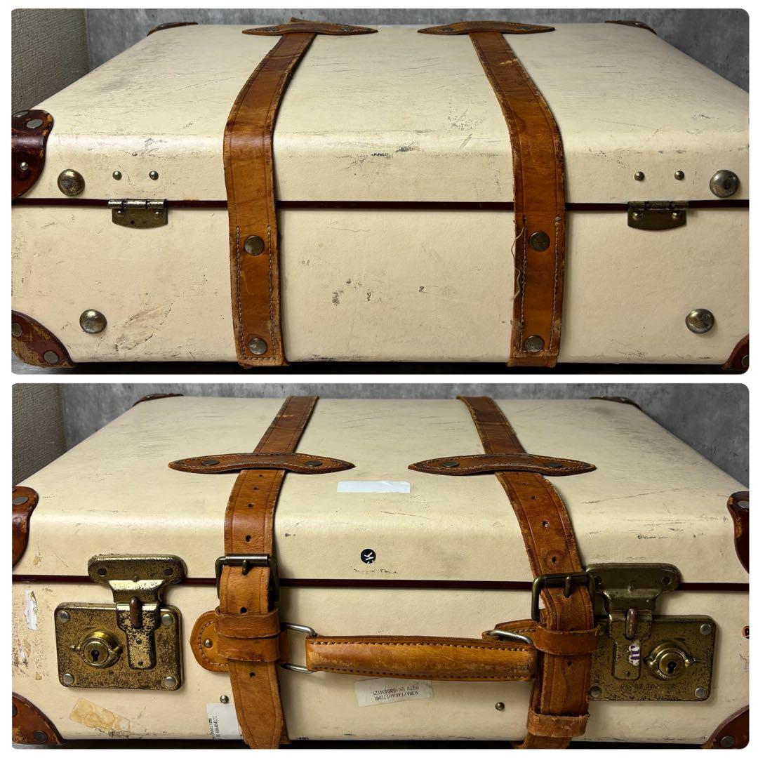 希少✨グローブトロッター トランクケース レザーキャリー ホワイト