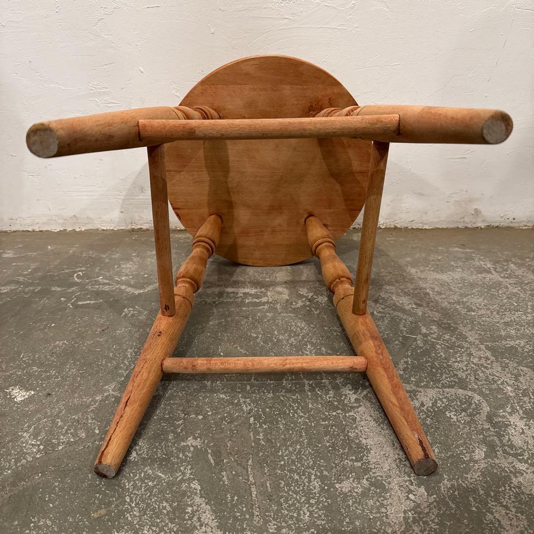 ヴィンテージ　ラウンド　スツール　サイドテーブル　剥離