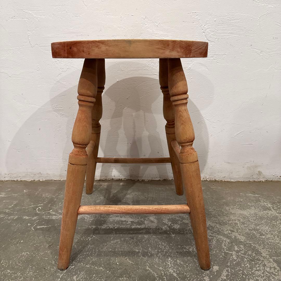 ヴィンテージ　ラウンド　スツール　サイドテーブル　剥離