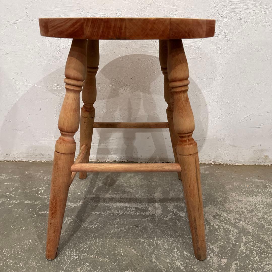 ヴィンテージ　ラウンド　スツール　サイドテーブル　剥離