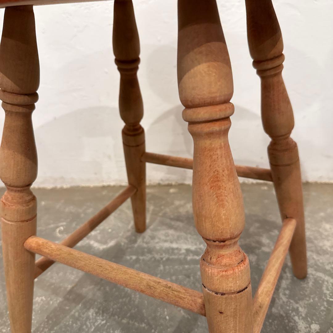 ヴィンテージ　ラウンド　スツール　サイドテーブル　剥離