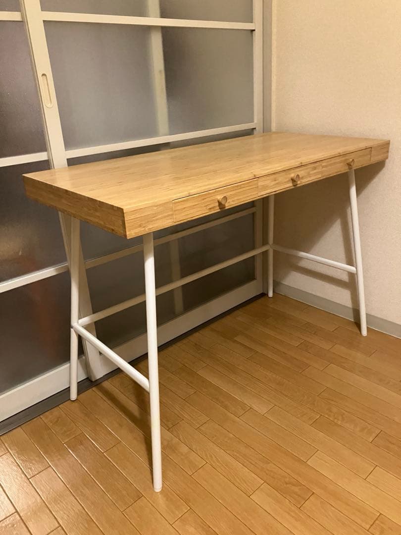 【美品】IKEA LILLÅSEN リルオーセン　バンブーデスク
