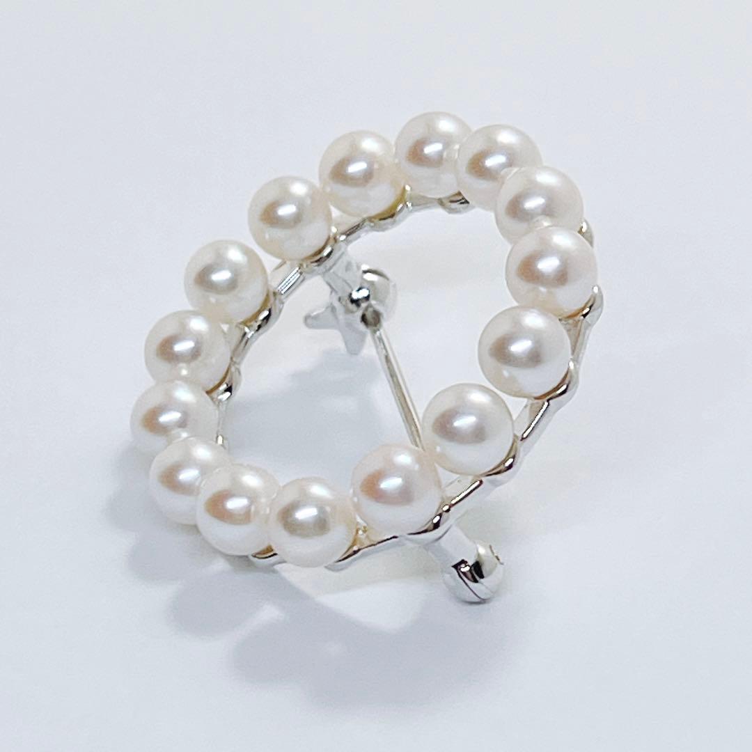 【現行完売品・未使用品級】✨ミキモト パール　ブローチ　サークル
