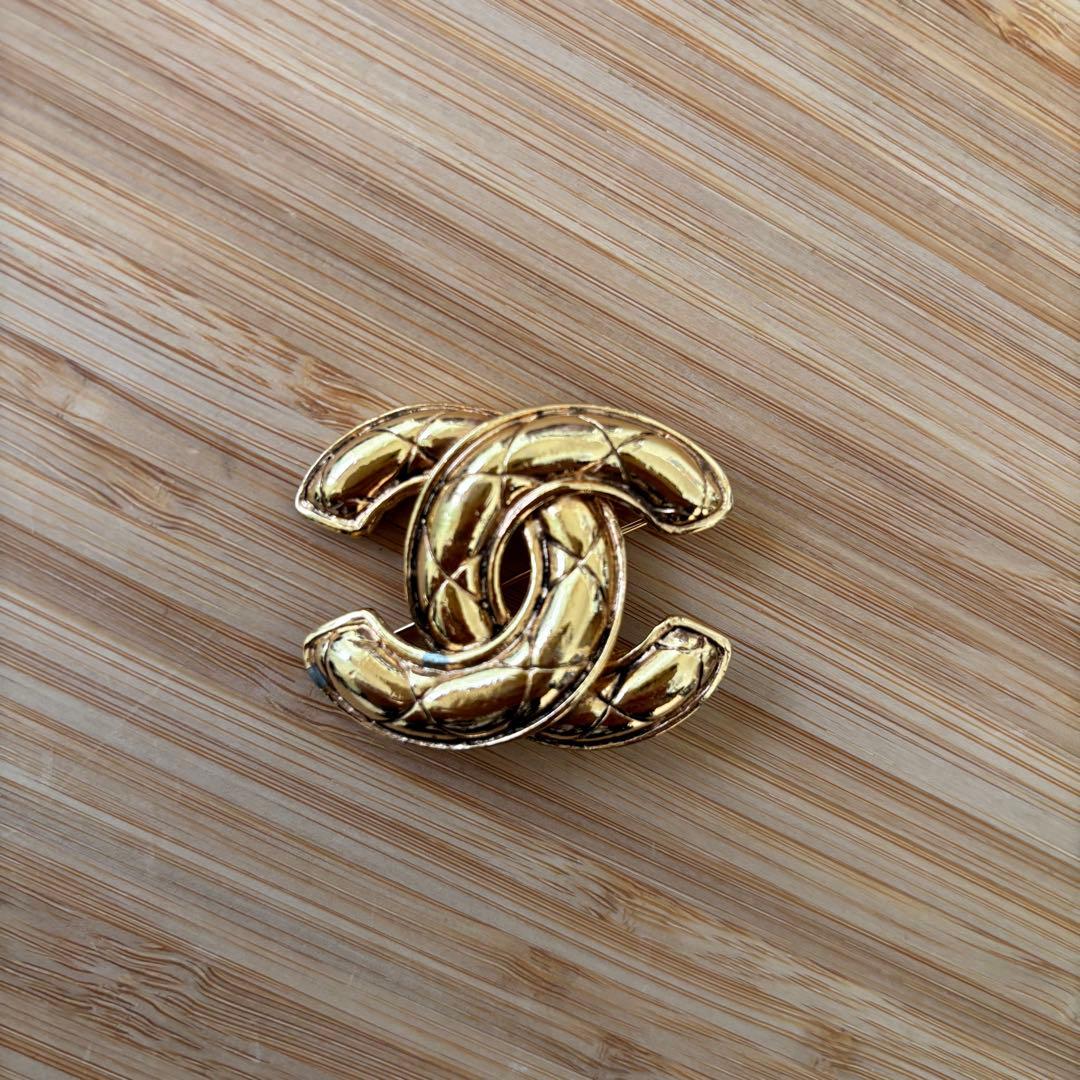 CHANEL シャネル ゴールド CCロゴ ブローチ ヴィンテージ