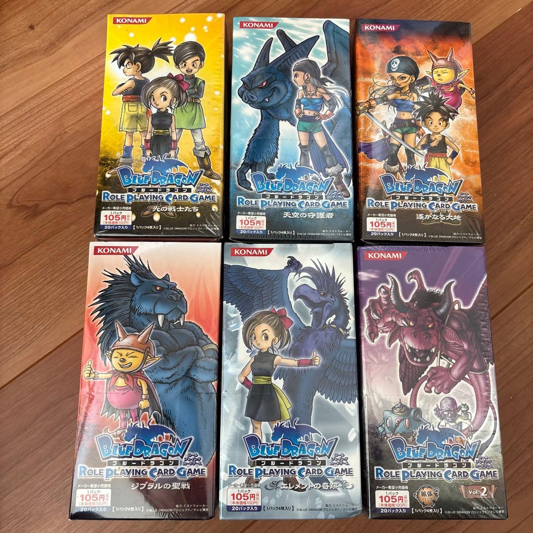 ブルードラゴン　ロールプレイングカードゲーム　コナミ 6box ブースター