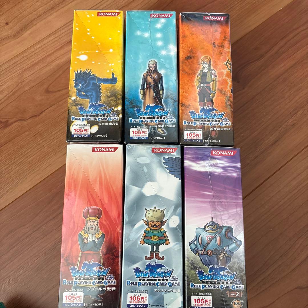 ブルードラゴン　ロールプレイングカードゲーム　コナミ 6box ブースター