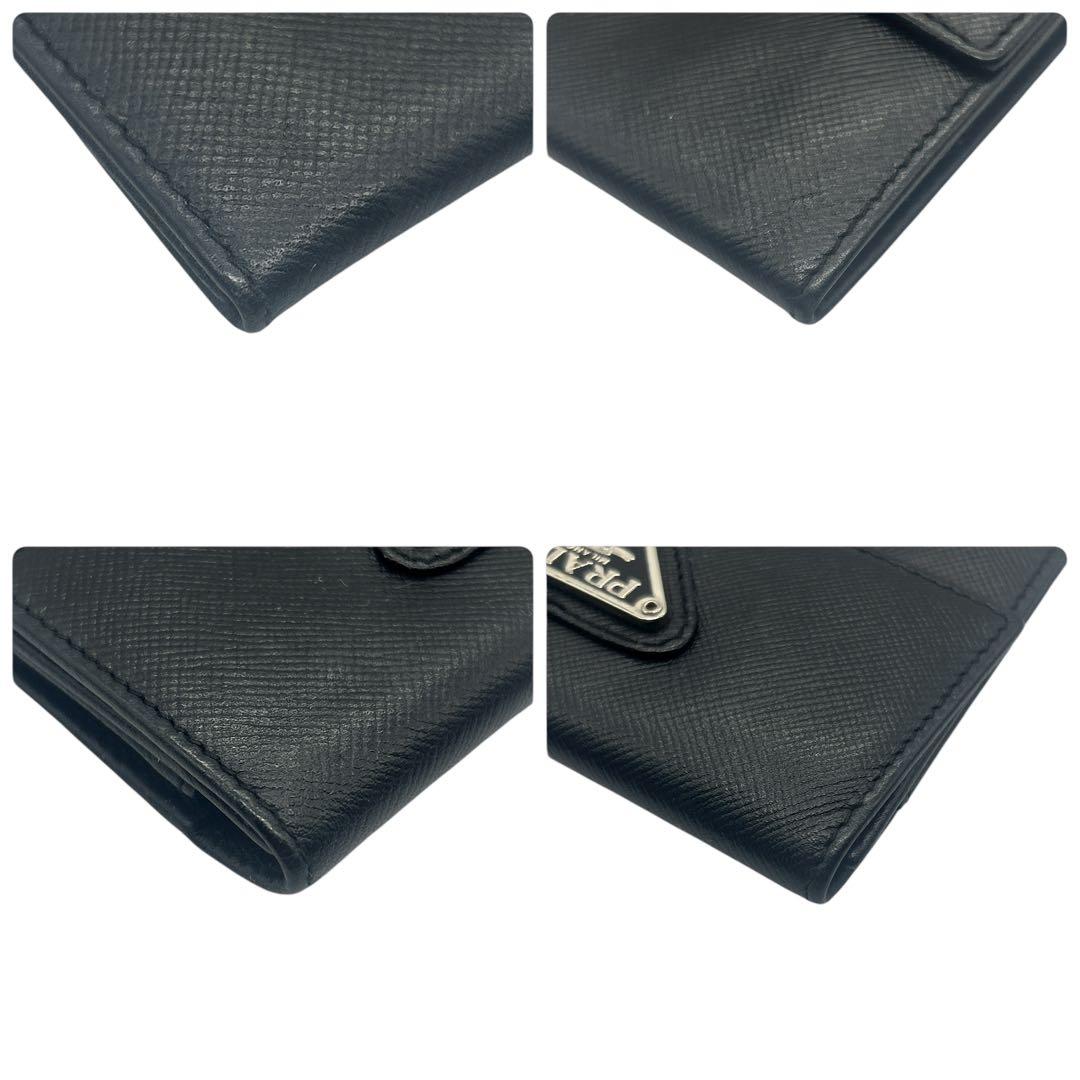 み*ん様 【美品】PRADA プラダ サフィアーノレザー ケース 三角ロゴ