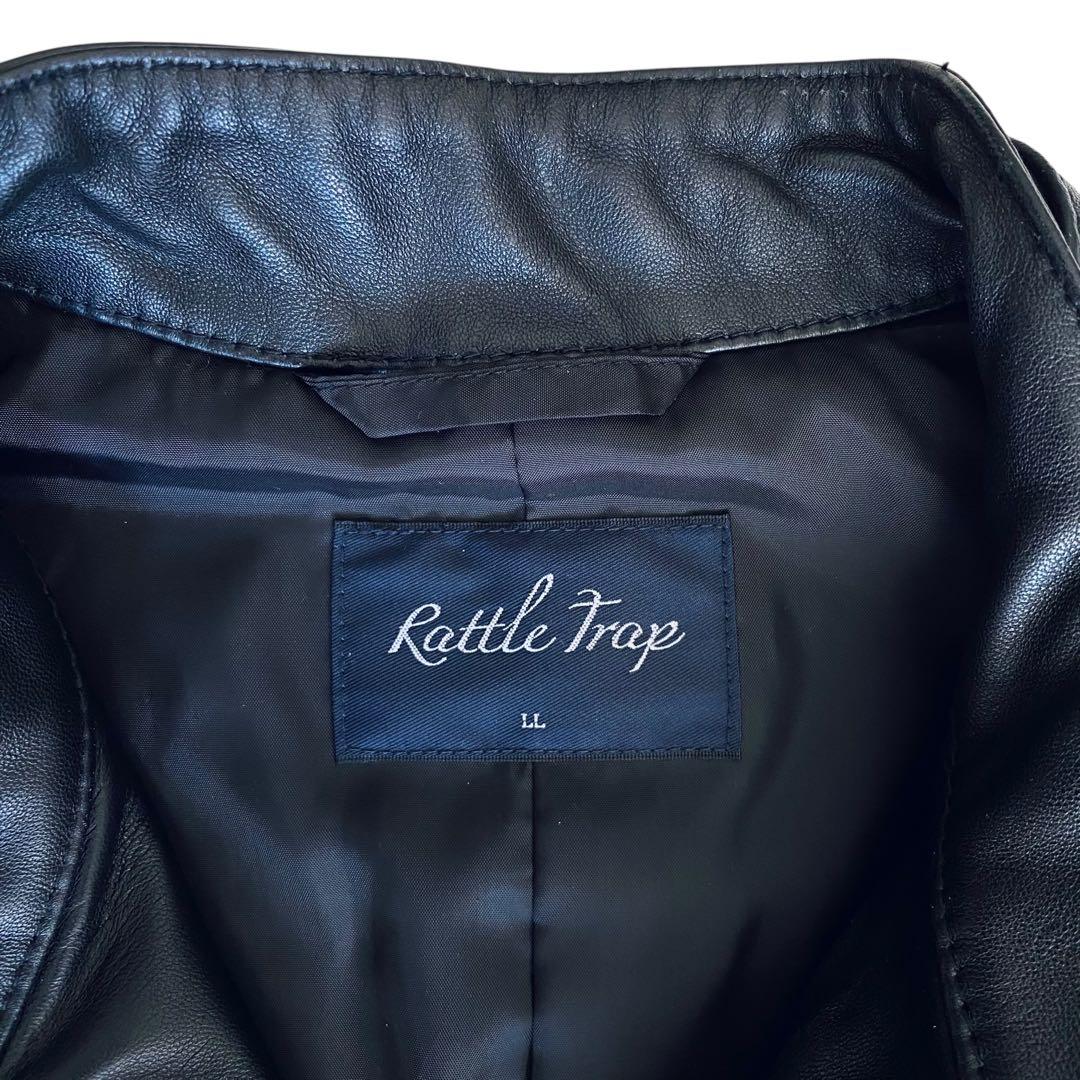 RATTLE TRAP【美品】レザー シングル ライダースジャケット XL