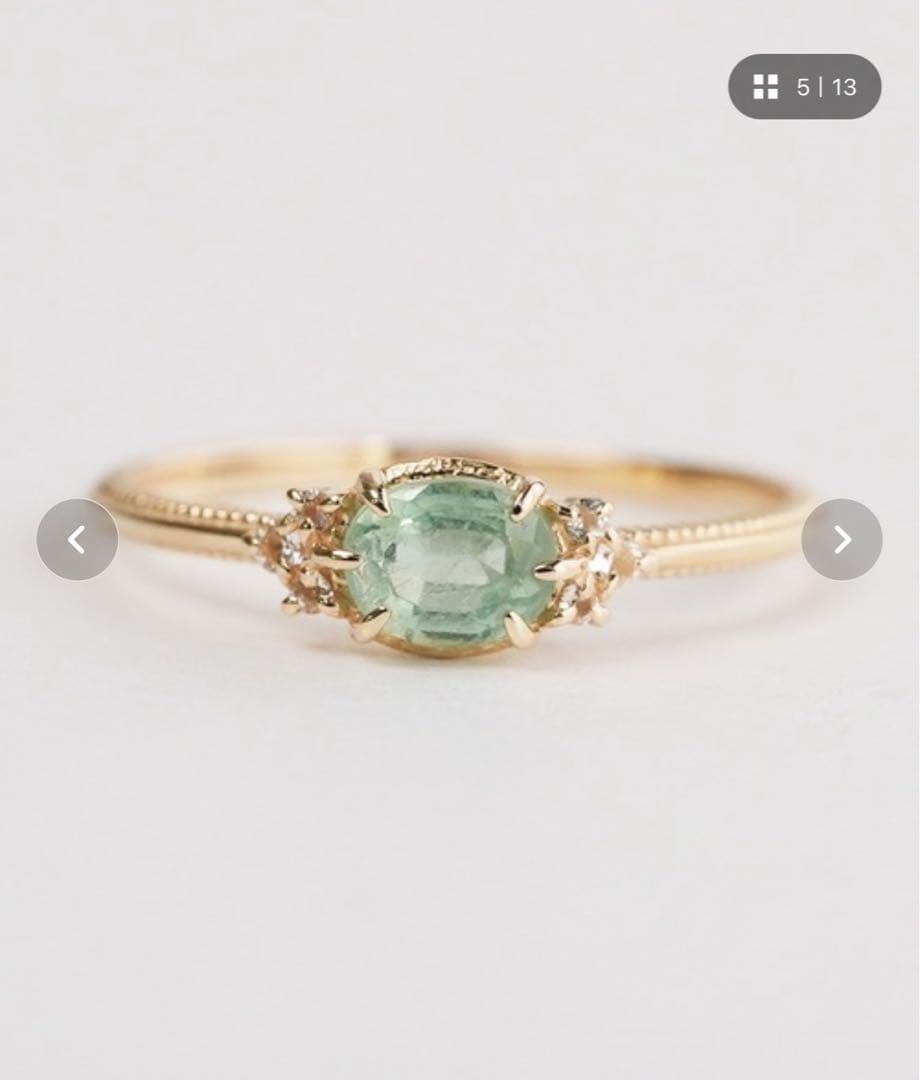 【うさ】NOIR DE POUPÉE K10ミントカイヤナイト　トパーズ